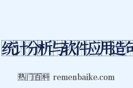 统计分析与软件应用造句是什么意思的图片